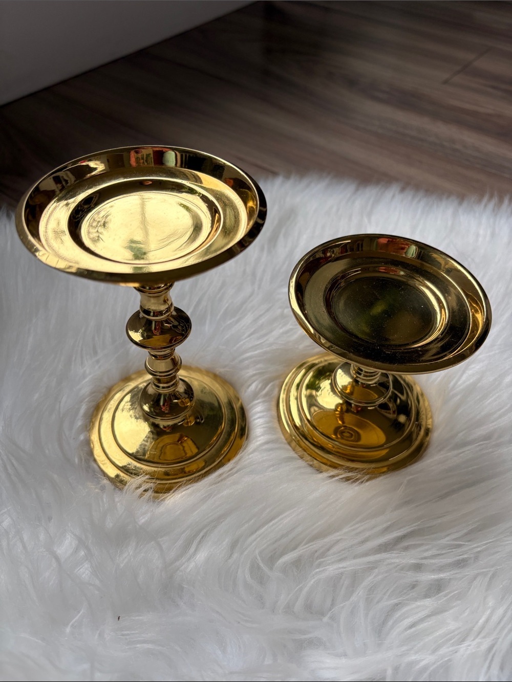 Vintage PartyLite Brass Holder Pillar Candle Falmouth (2 sets)